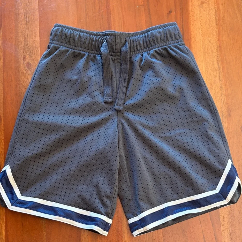 OshKosh B’Gosh Grey and Navy Athletic Mesh Shorts with Contrast Trim